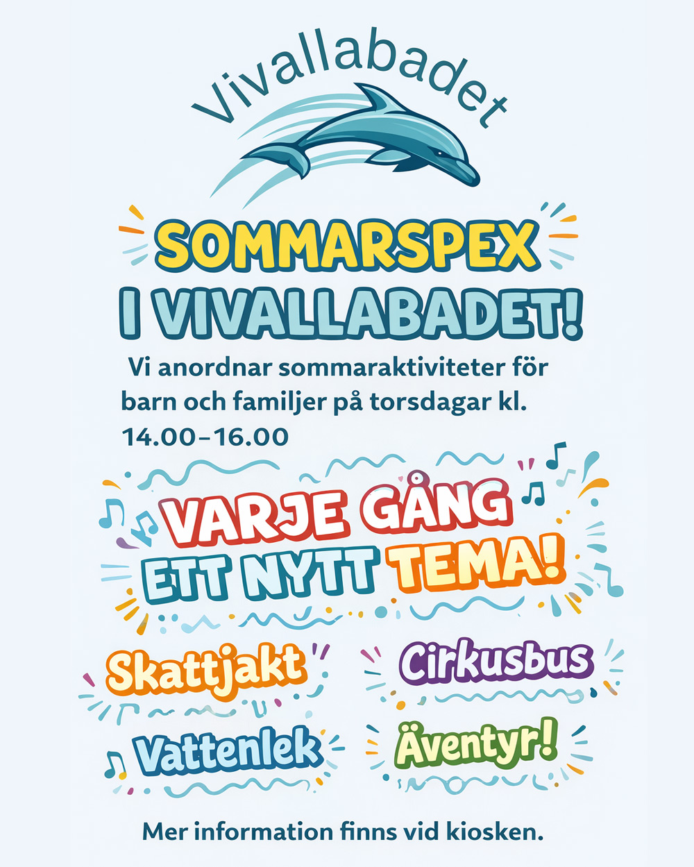 Affisch om sommarens aktiviteter